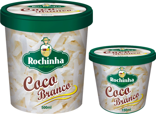 Pote - Coco Branco - Sorvetes Rochinha